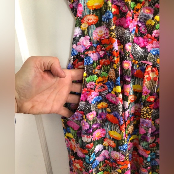 Retrolicious size 4X dress Cactus flowers Southwest bright colorful USA made - Picture 4 of 14